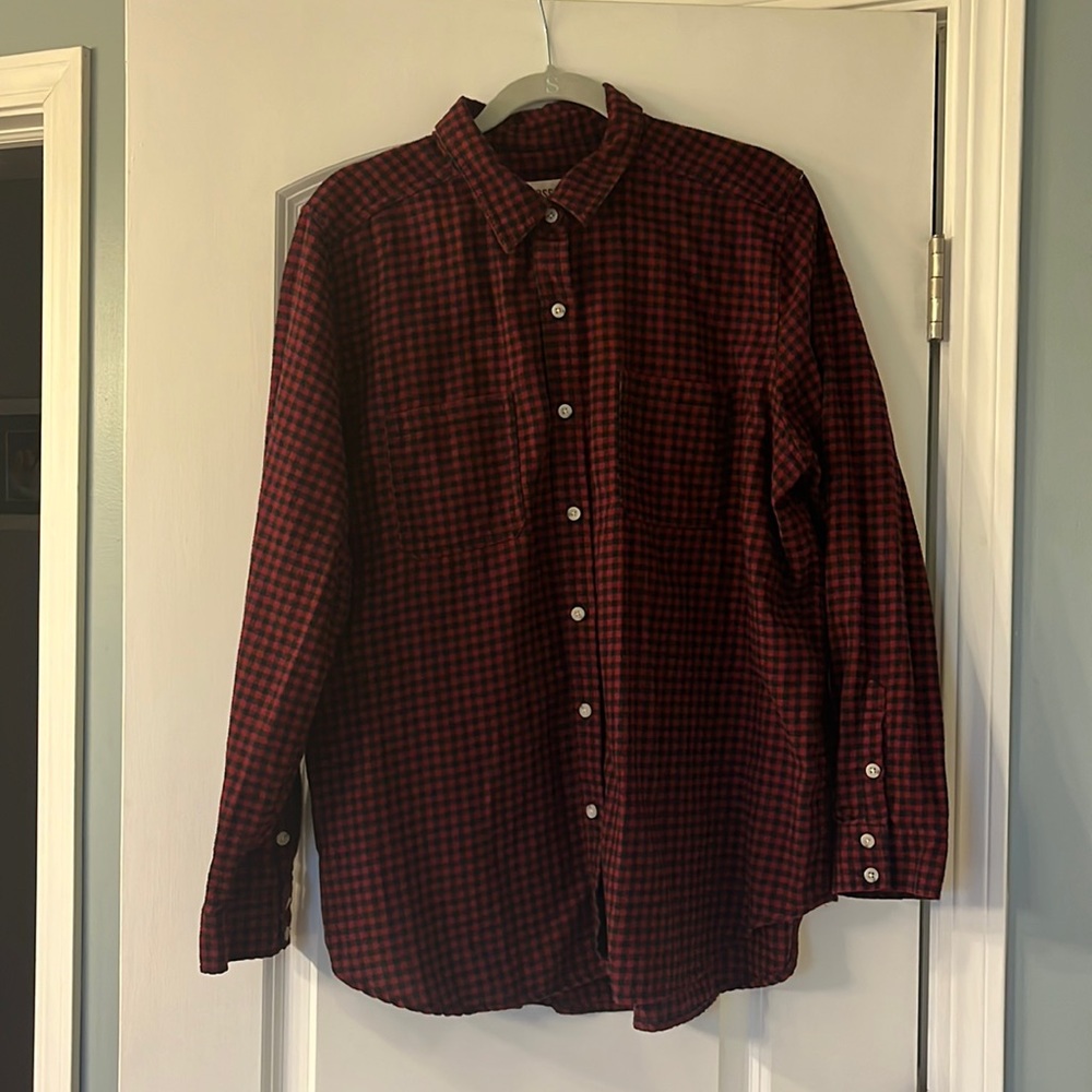 Target brand red and black flannel